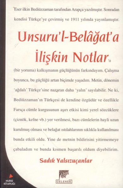 Unsur-ul Belagata Iliskin Notlar